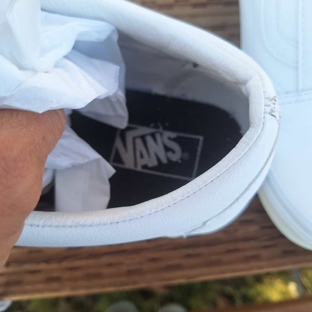 Vans Old Skool Classic All-White Men's Sneakers 12 - Picture 15 of 16